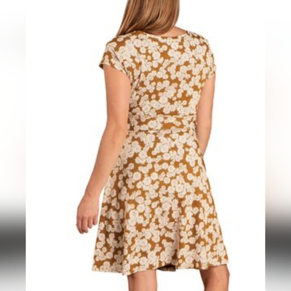 Toad And Co. Women's Cue Wrap Short Sleeve Dress Flower Print Size Small - Picture 2 of 10